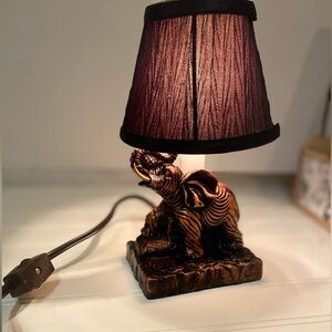 Elephant Table Lamp with Black Shade